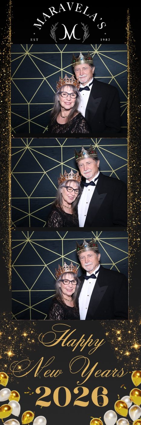 Photo booth strip from the Maravelau2019s New Yearu2019s Eve Gala