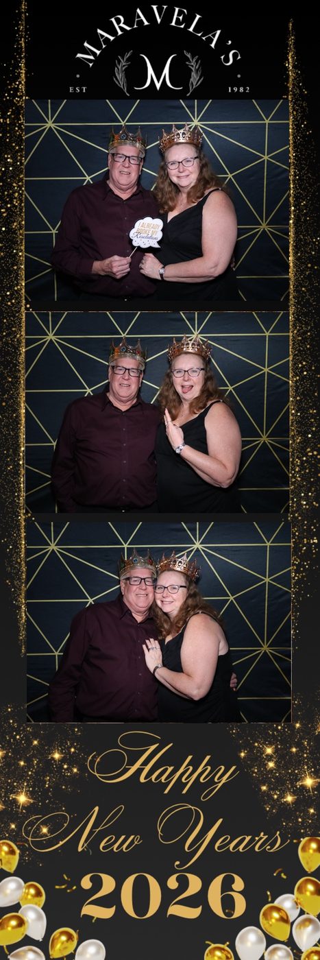 Photo booth strip from the Maravelau2019s New Yearu2019s Eve Gala