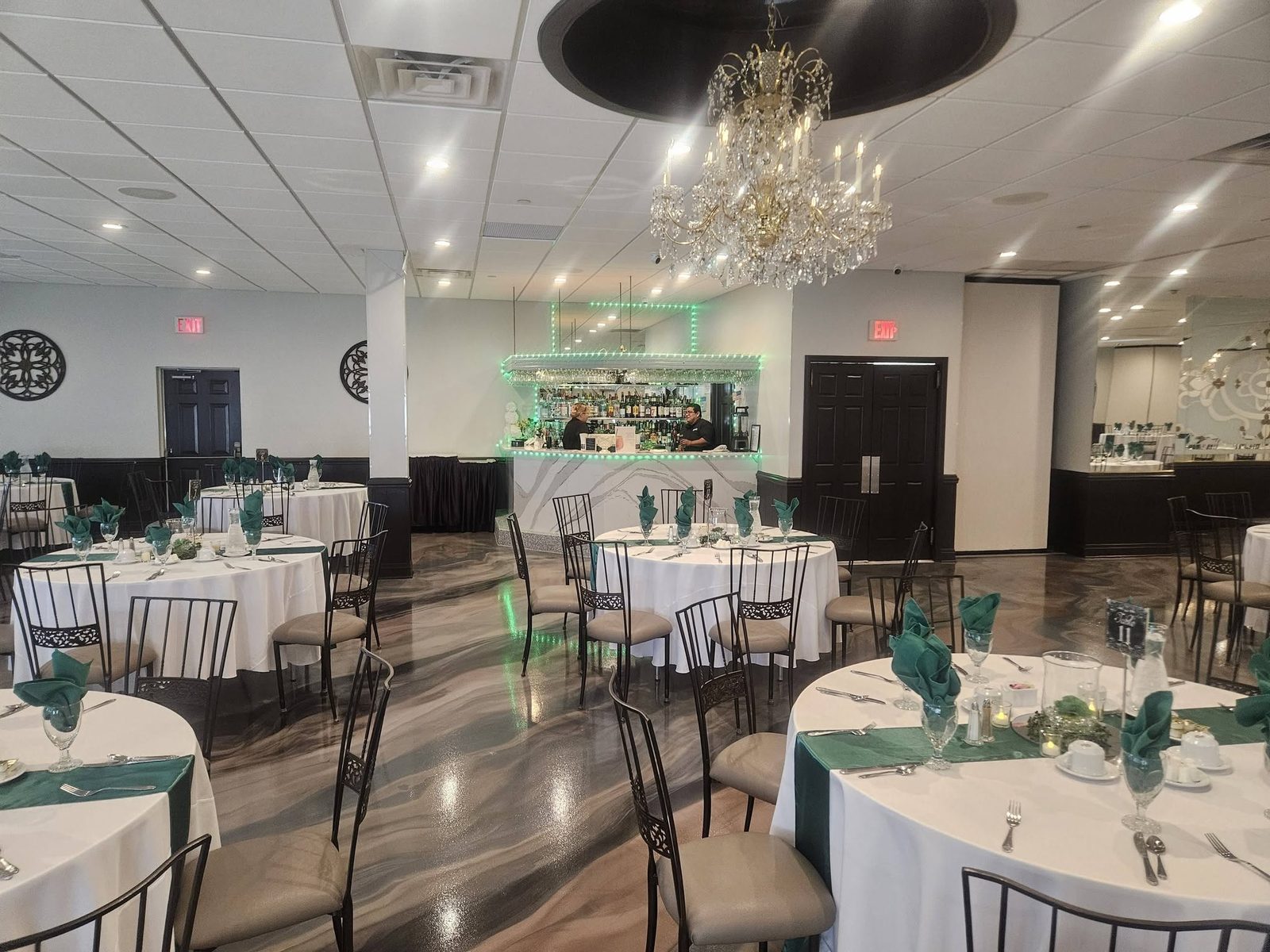 Ballroom set for a quinceañera at Maravela's